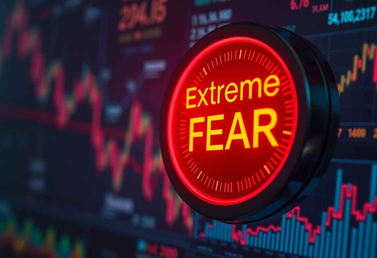 Monitoring investor sentiment, currently indicating 'Extreme Fear' across the market.