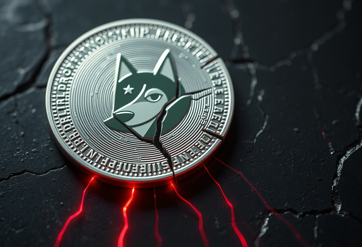 Observing the breakdown of critical support levels.