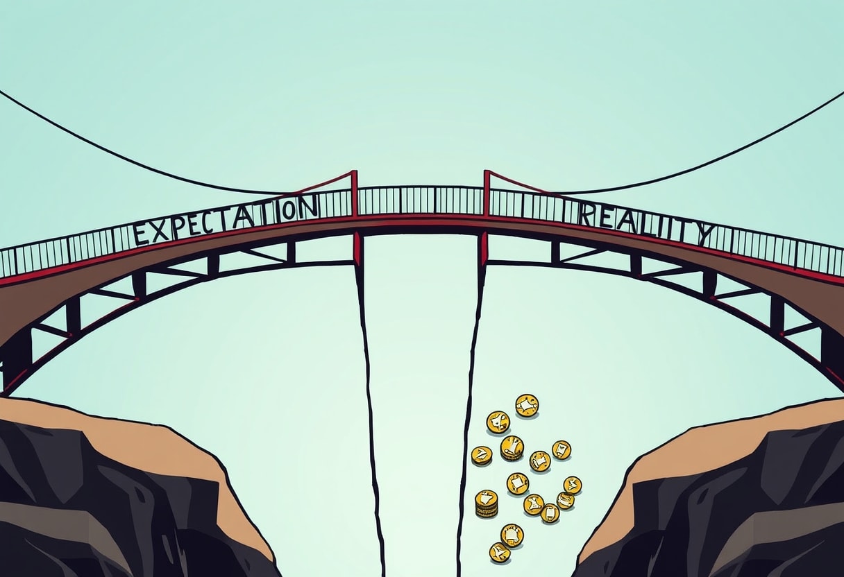 Bridging the gap between crypto dreams and financial truths.