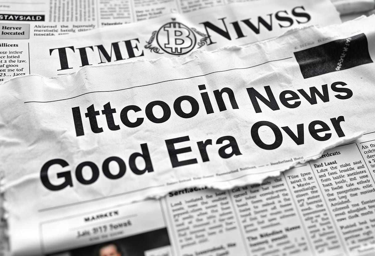 Depicting the sentiment of ending positive cycles for Bitcoin as the year begins.