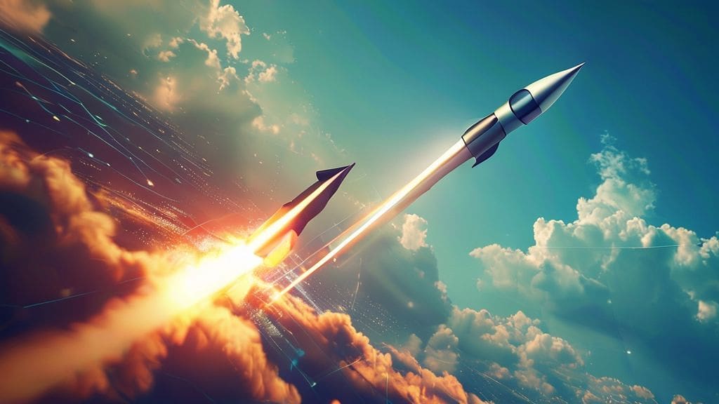 Depicting the strong upward momentum and price surge observed in XRP, driven by record inflows.