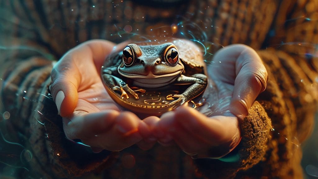 The symbolic representation of PEPE's influential role in the meme coin market revival.