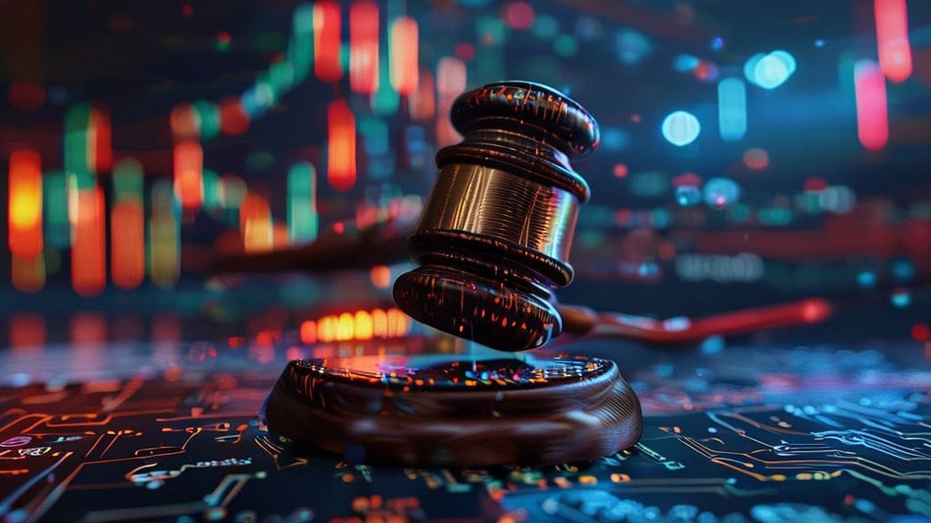 Representing the enforcement of laws against crypto market manipulation.