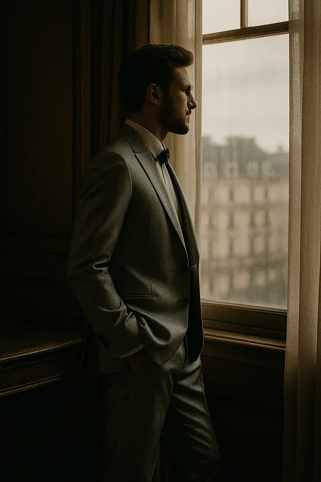 Scene wearing the suit