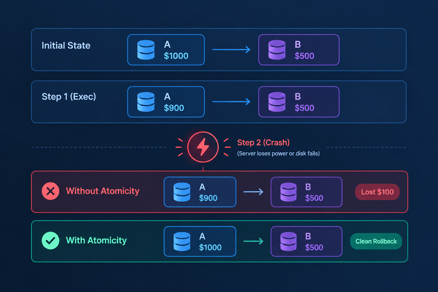Atomicity Crash Clean Rollback
