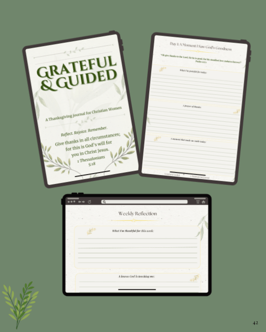 Grateful & Guided - A Thanksgiving journal for Christian Women