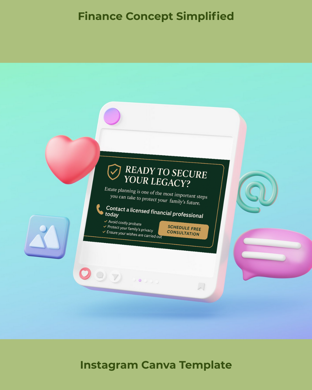 Customizable Canva Instagram templates for financial literacy carousels and retirement planning educational posts for finance creators