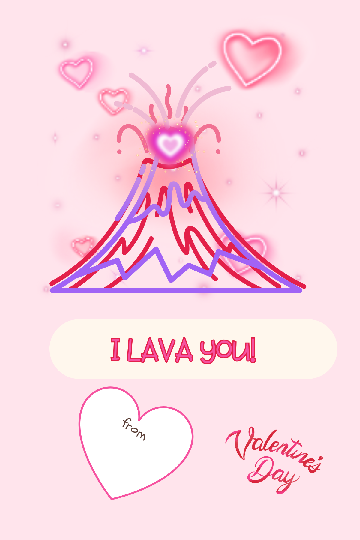 Valentine Card Canva Templates for School kids