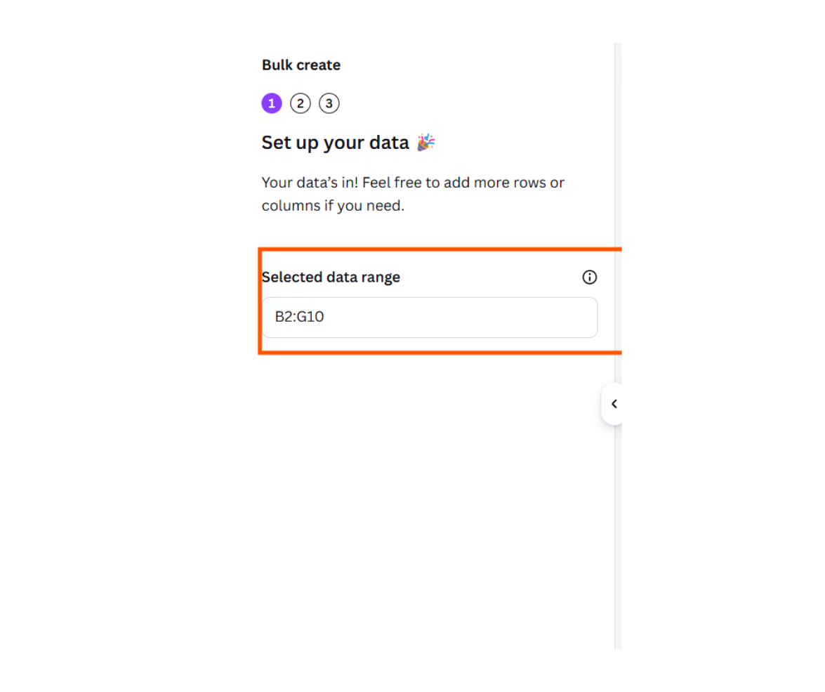 Step 1 : Set Up Your Data