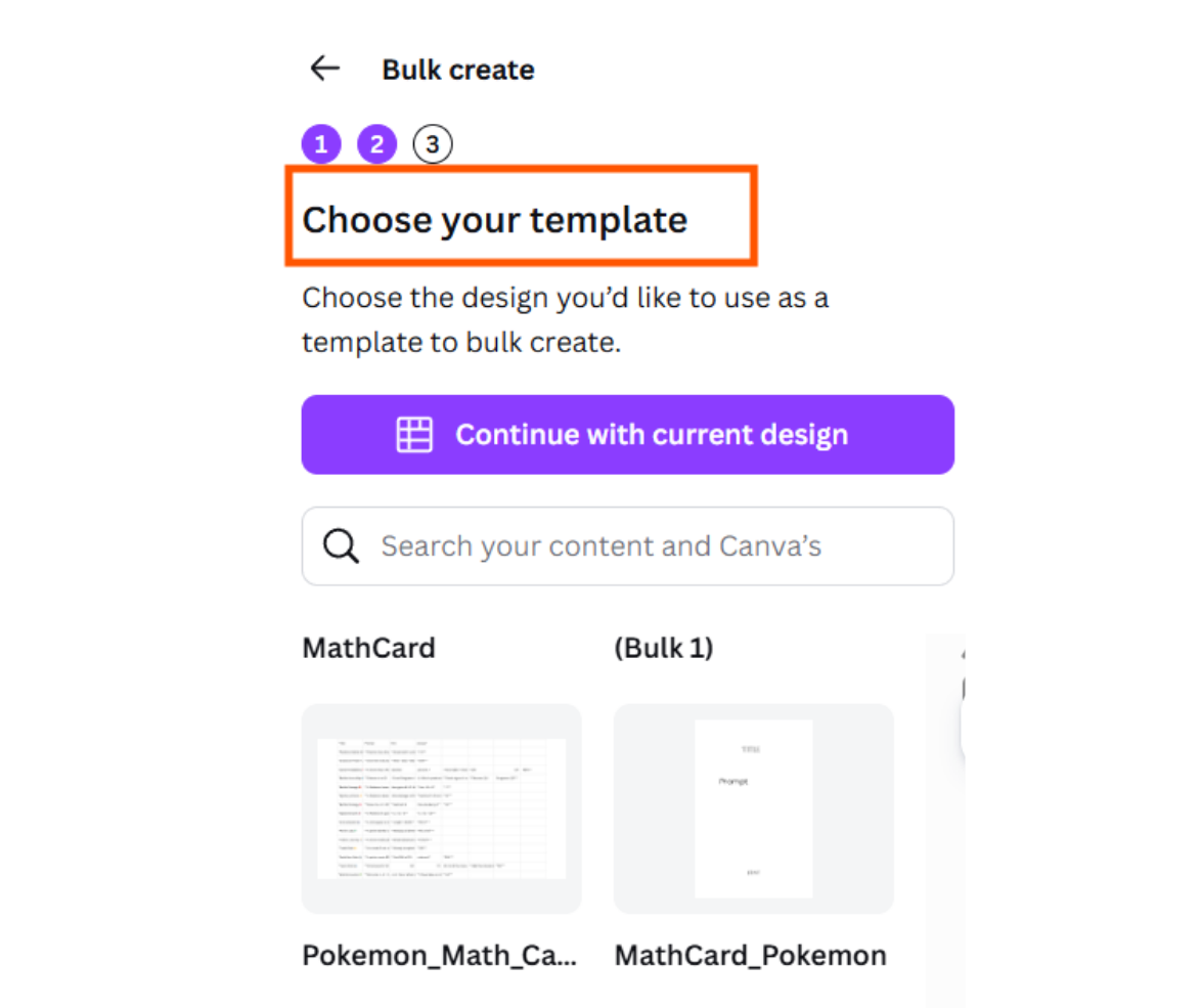 Step 2 : Choose Your Template