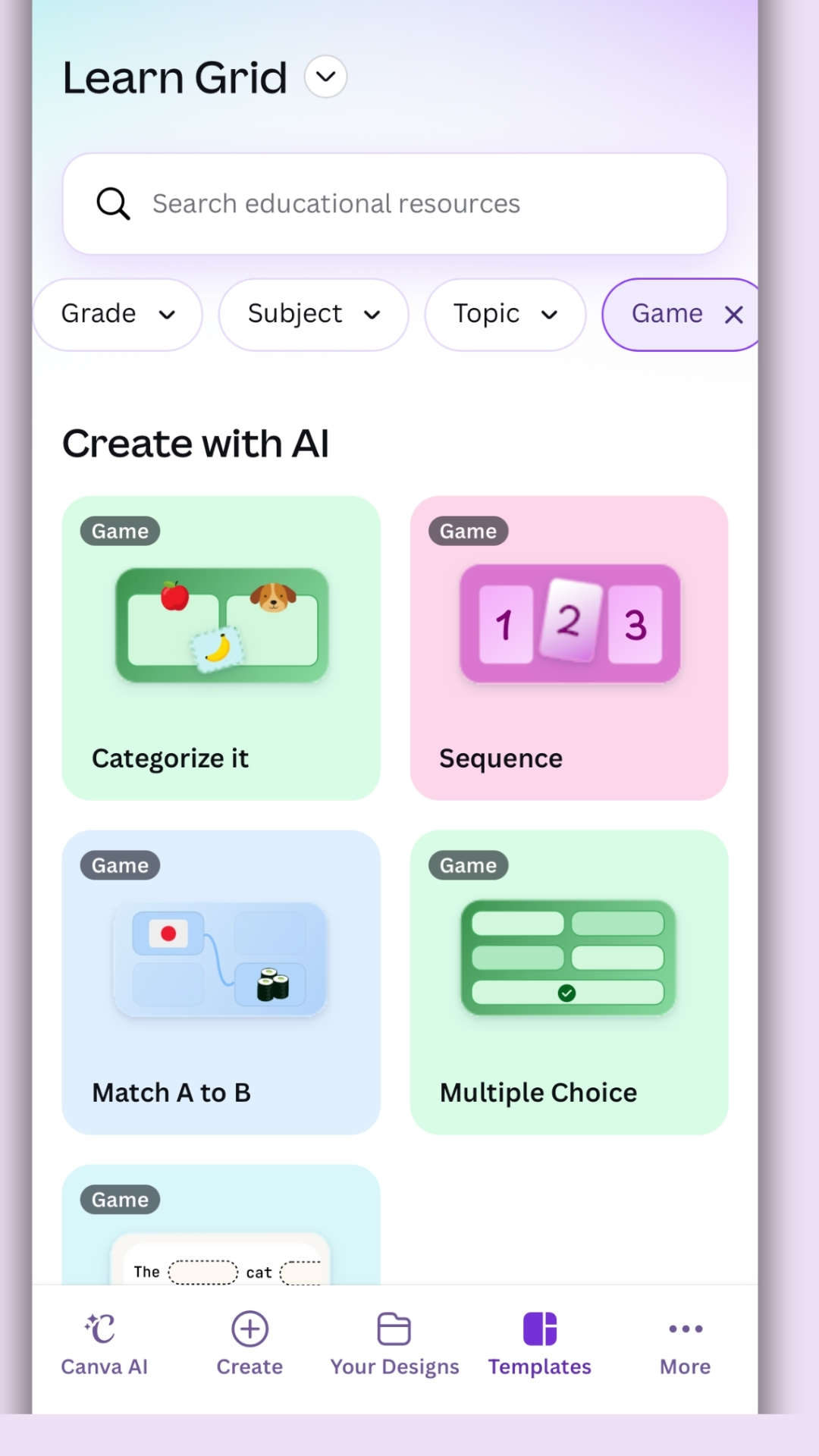 Canva AI and  Canva Learn Grid - Magic at your fingertips