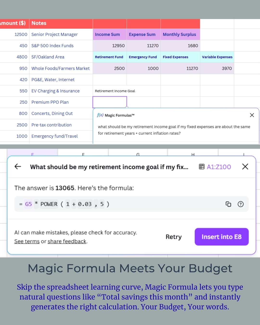 Prompt Playground in Canva Sheet