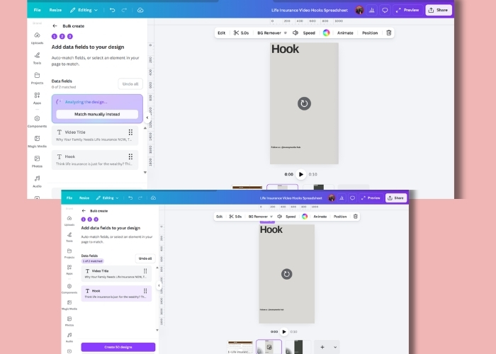 Auto Connect Feature for Bulk Create
