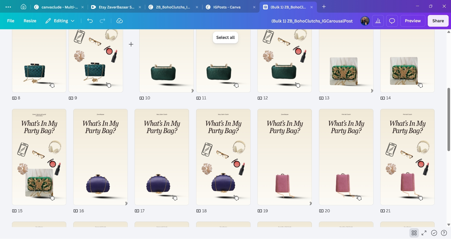 Bulk Create Instagram Reels