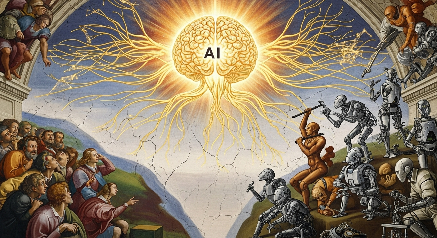 Portrait of Nvidia CEO discussing AI's impact on jobs.