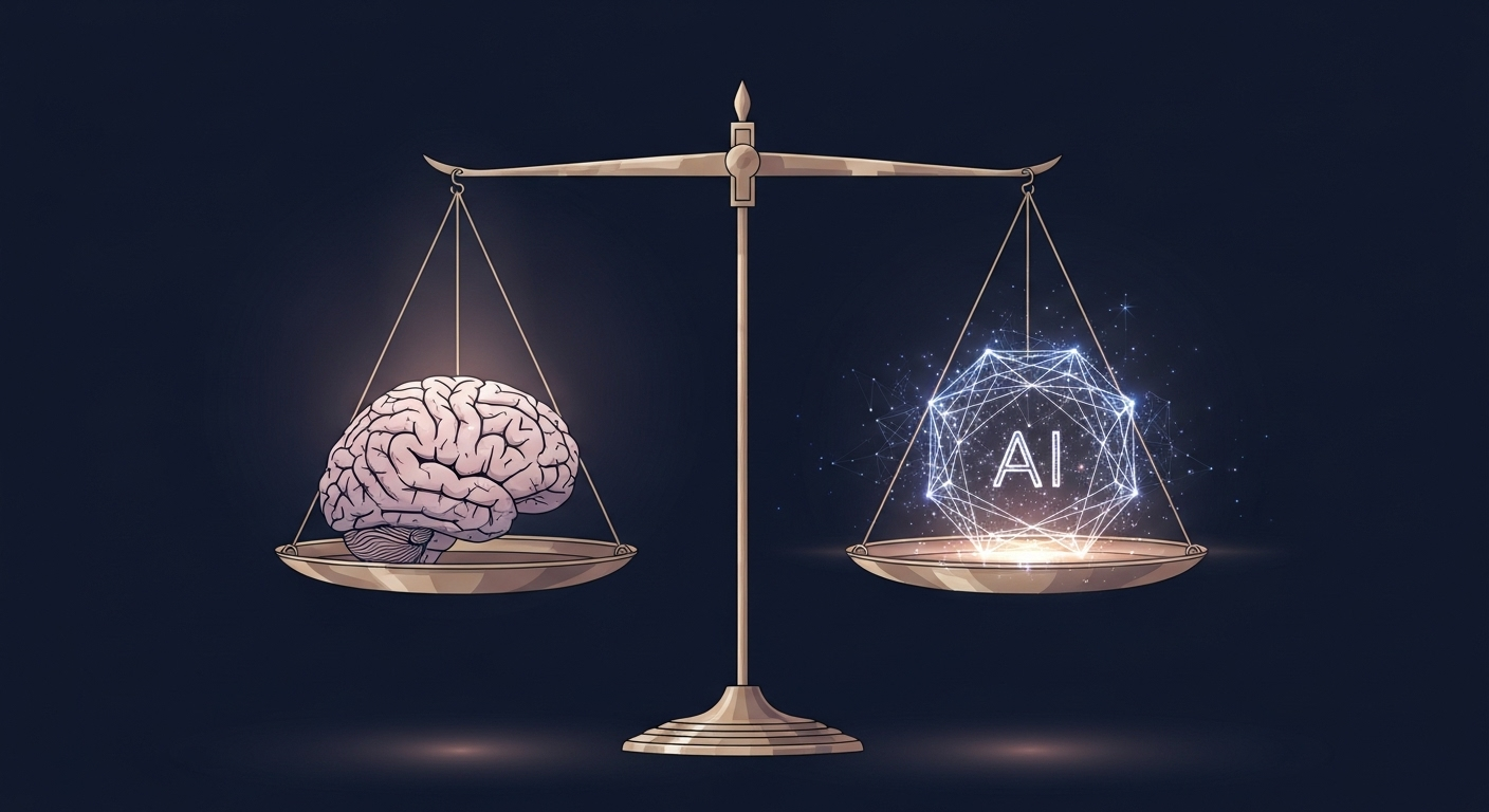 Abstract image representing mental health support with AI technology.