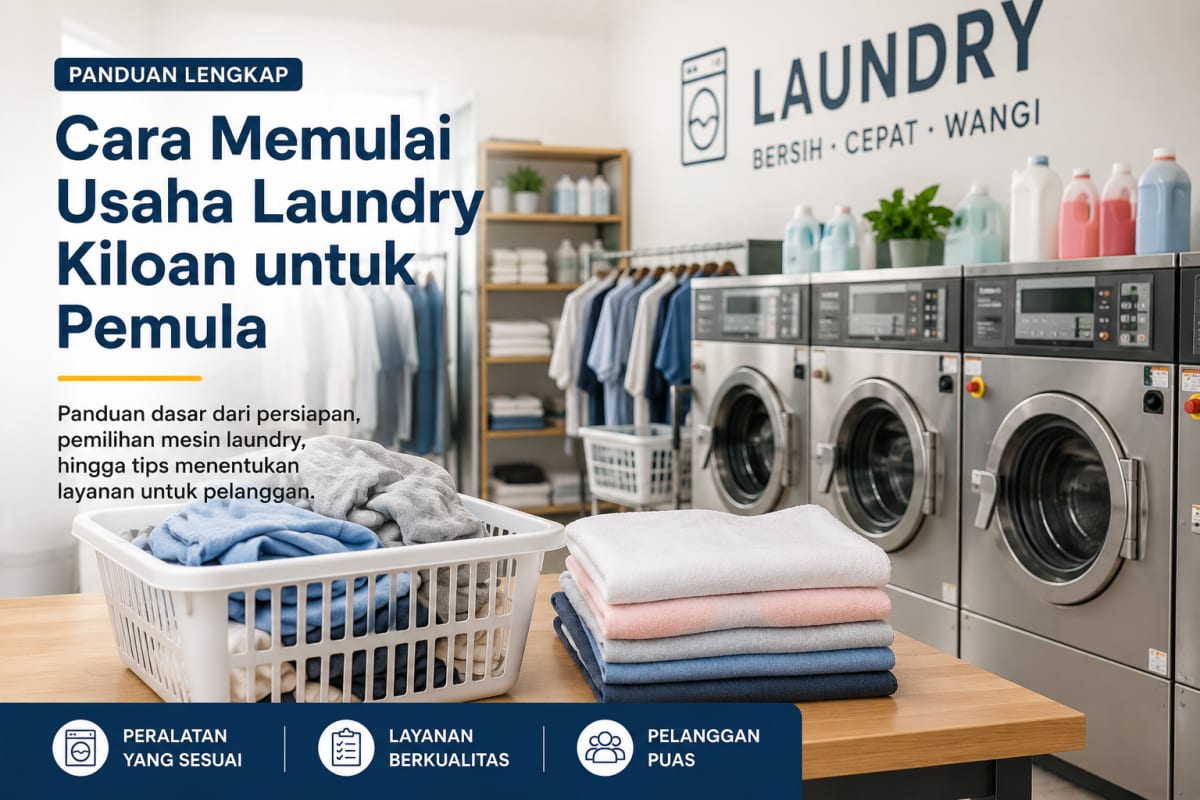 Ilustrasi artikel Cara Memulai Usaha Laundry Kiloan untuk Pemula