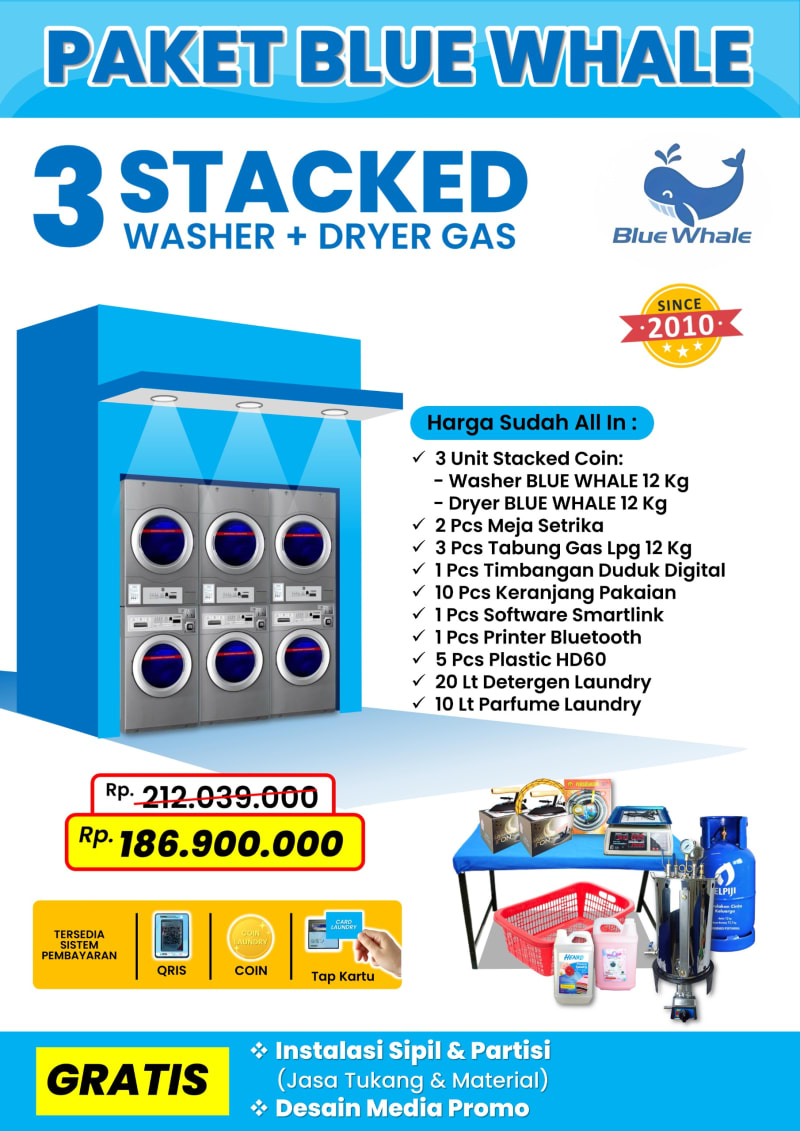 Paket Blue Whale 3 Stack
