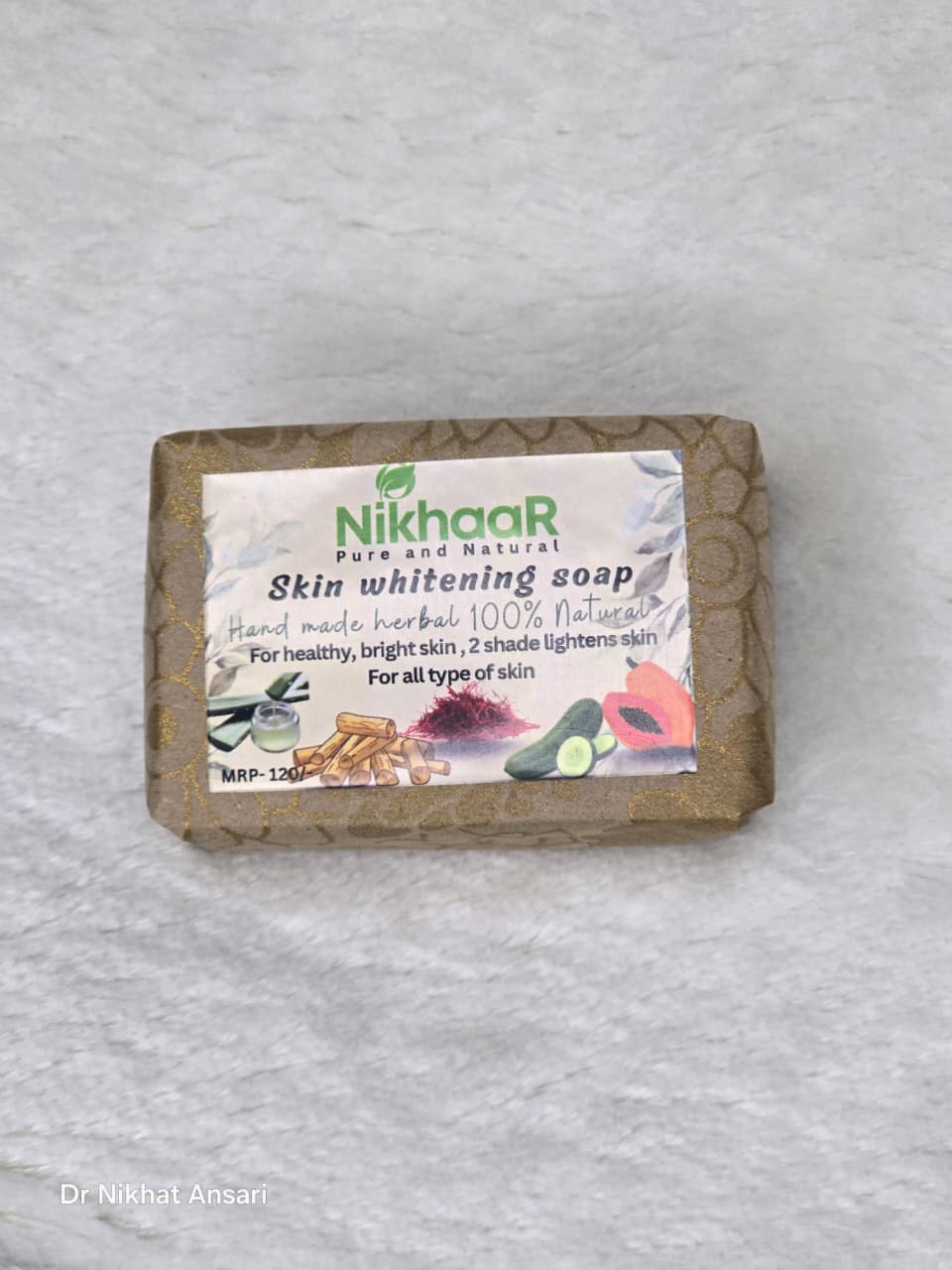 Papaya cucumber kojic skin whitening soap