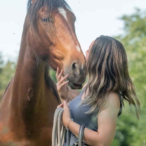 Portrait Angélique et jument Mélicia