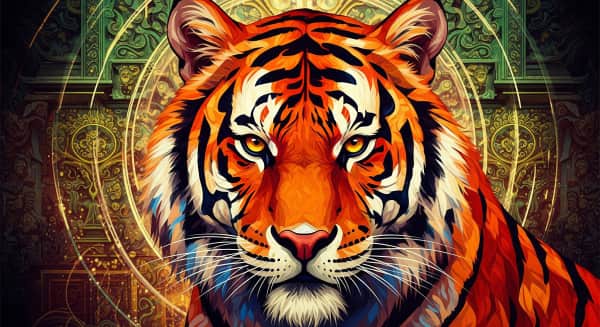 Legendary Tiger – The Fierce Warrior Digital Art Wallpaper