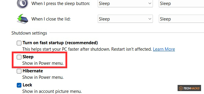 Hướng dẫn xóa nút Sleep trên Windows 11