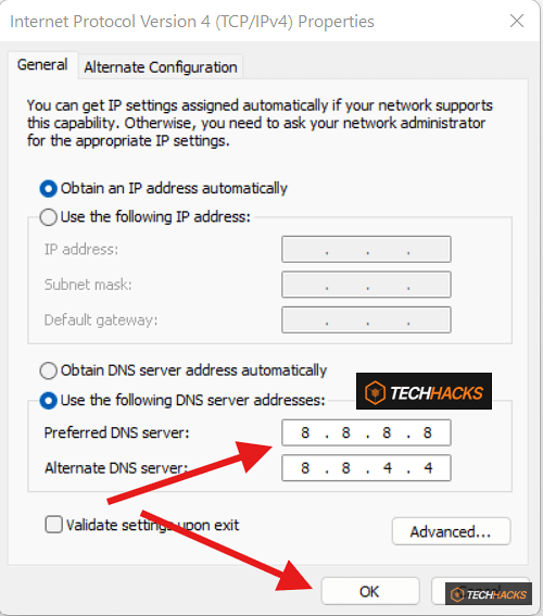 Hướng dẫn đổi DNS Google 8.8.8.8 và 8.8.4.4