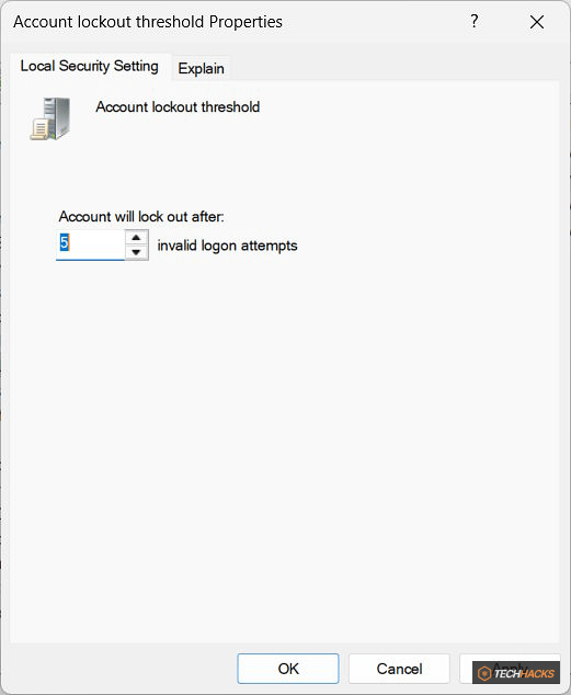 Cách giới hạn số lần đăng nhập không thành công Windows