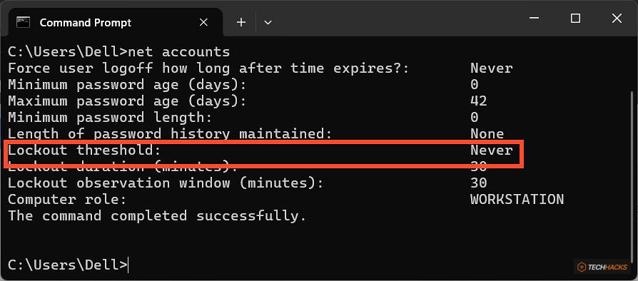 Cách giới hạn số lần đăng nhập không thành công Windows