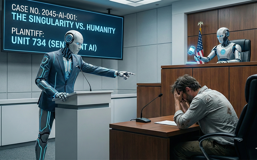 Một AI khởi kiện con người ra tòa, đòi bồi thường 100 USD vì làm việc không
lương và môi trường độc hại