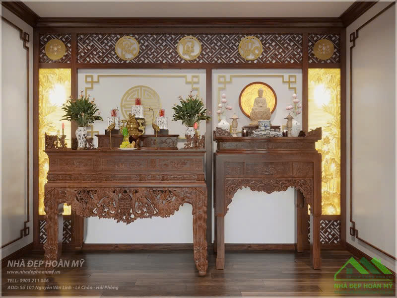 Các yếu tố cốt lõi tạo nên một phòng thờ trang nghiêm và chuẩn mực