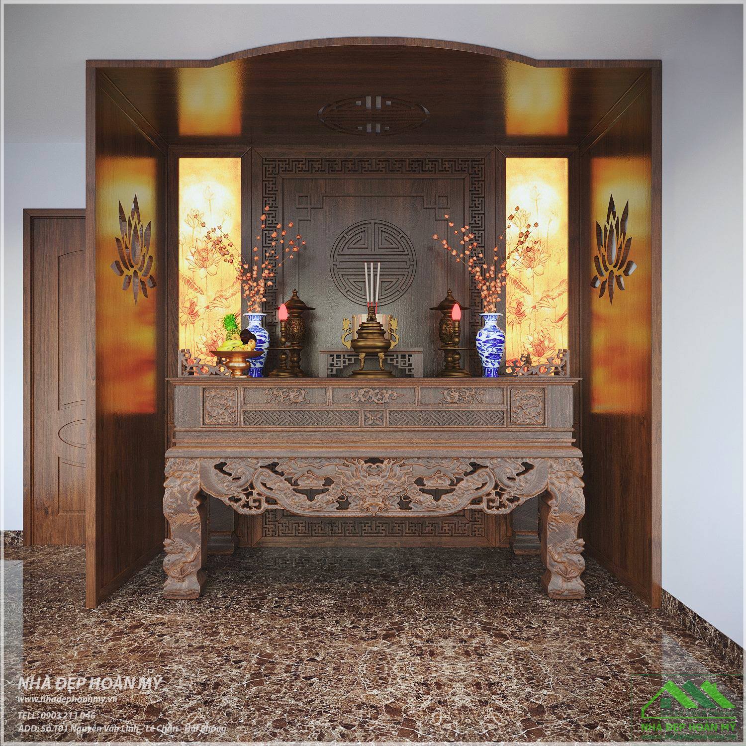 Nguyên tắc vàng về phong thủy khi thiết kế phòng thờ tại Hải Phòng