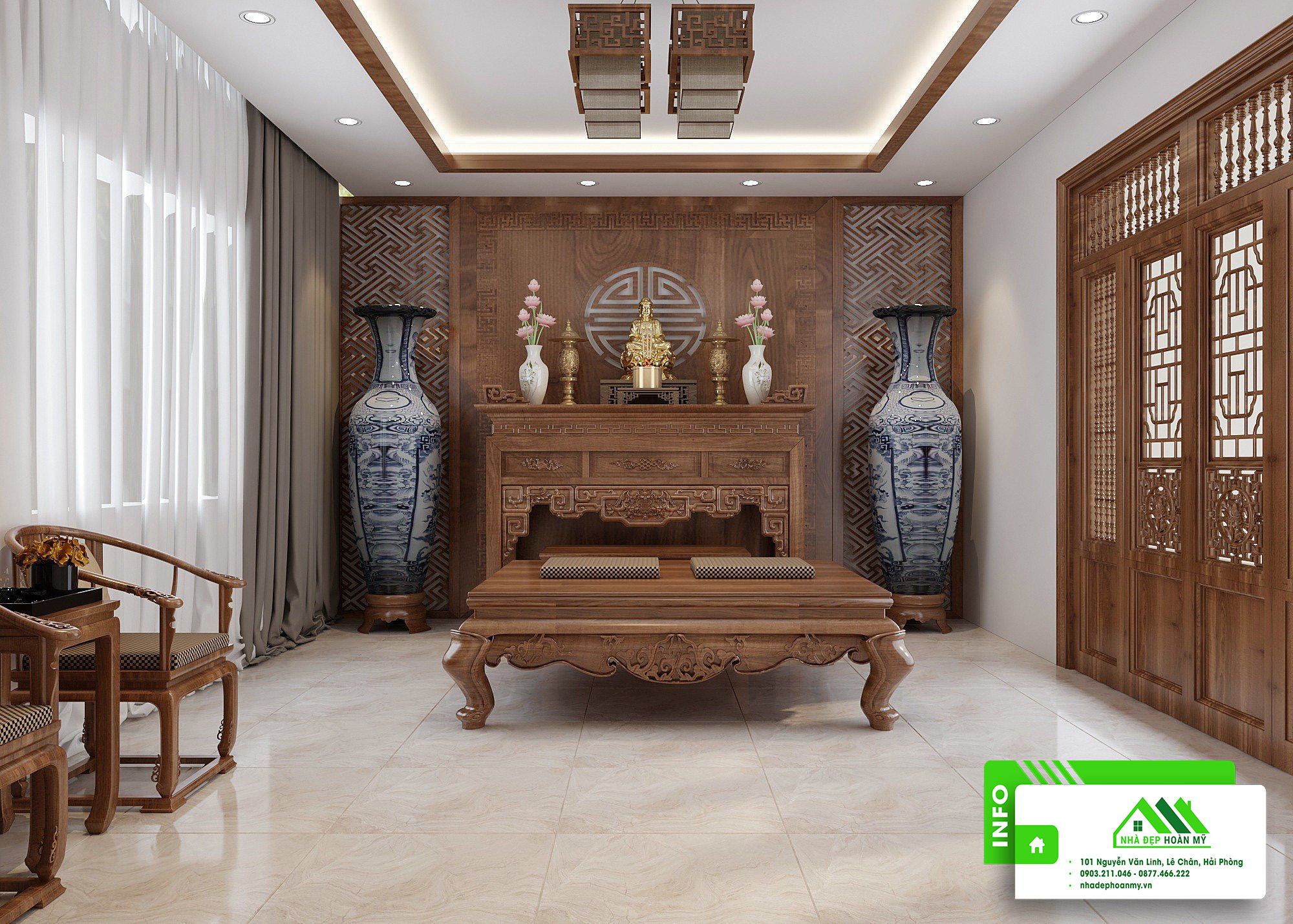 Gợi ý các mẫu phòng thờ đẹp đang được ưa chuộng tại Hải Phòng