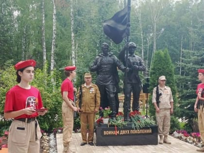 В Высокогорском районе Татарстана открыт памятник «Воинам двух поколений»