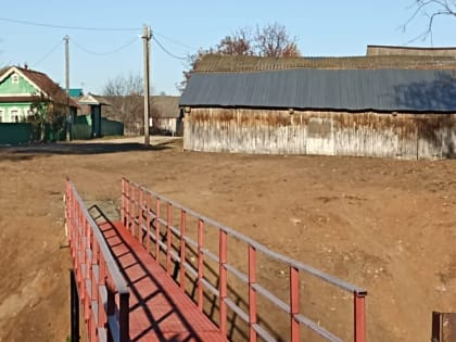 Завершение строительства пешеходного моста в селе Верхний Симет