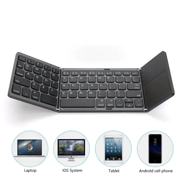 Wireless foldable Keyboard and bluetooth touch pad