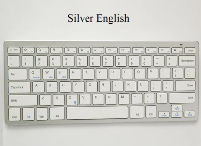 Mini Bluetooth Keyboard Ultra Thin Portable Wireless Keyboard Russian/Spanish/Arabic/Hebrew Layout for Tablet/iPad/Laptop/Phone