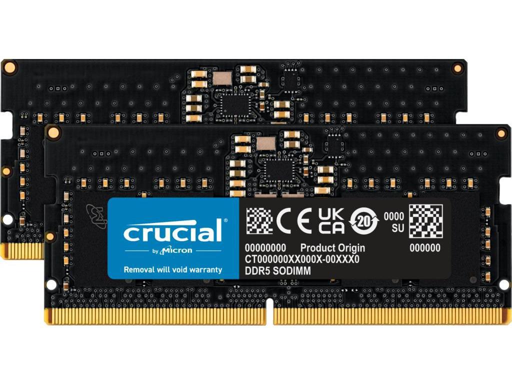 Crucial - DDR5 - kit - 16 GB: 2 x 8 GB - SO-DIMM 262-pin - 5600 MHz / PC5-44800