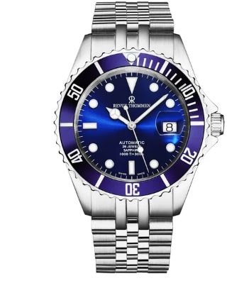 Revue Thommen Men's 'Diver' Blue Dial Stainless Steel Bracelet Automatic Watch 17571.2228