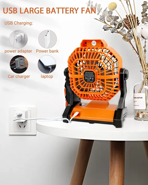 USB Movable Portable Rechargeable Fan Working 6 t0