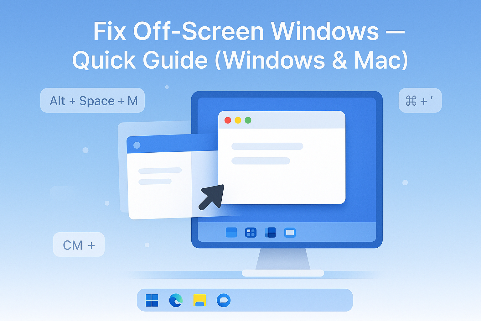 How to Move a Window That Is Off Screen (Windows and Mac)