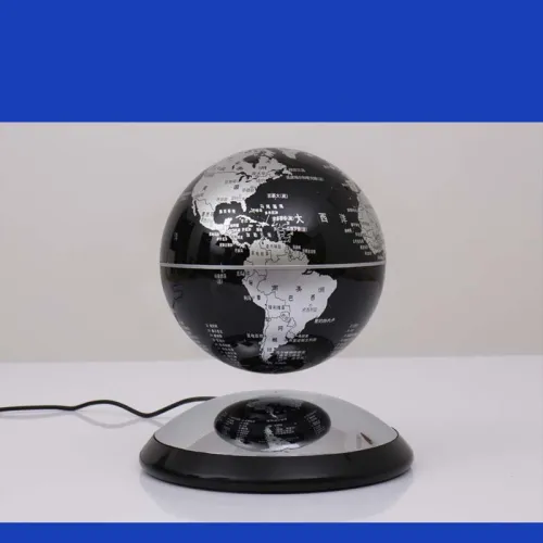 Magnetic Levitation Globe Rotation 6 Inch Mirror B