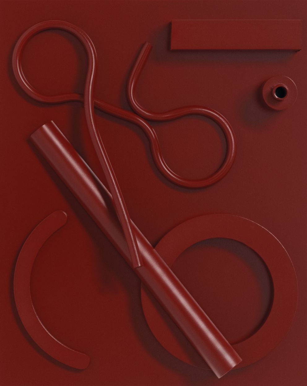 Metal Sample: Bookish Red