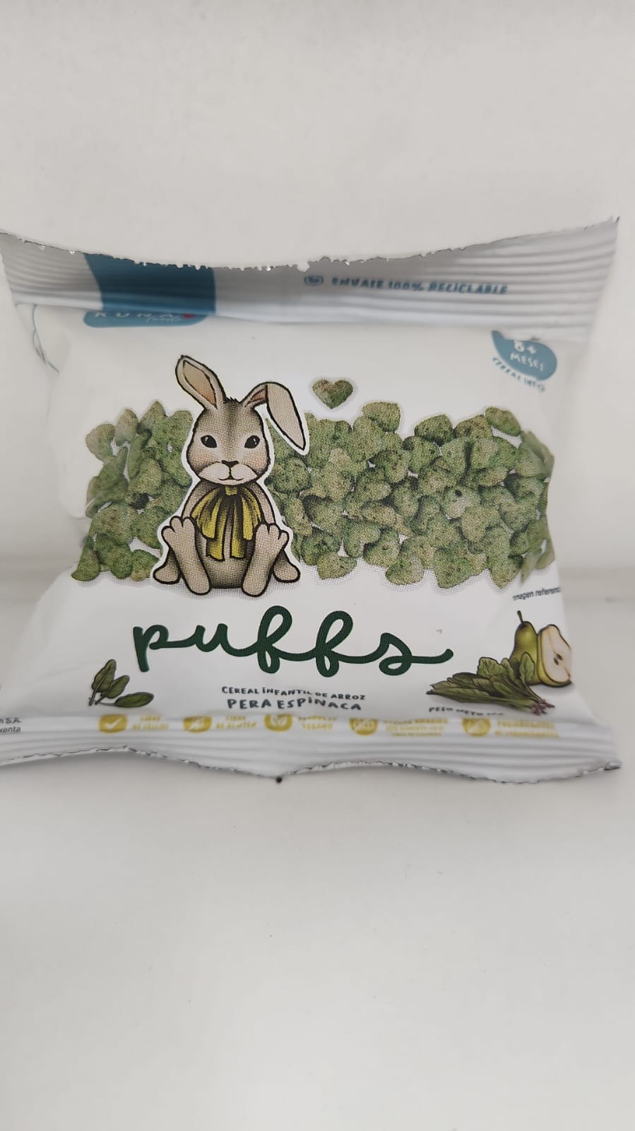 Puffs Cereal pera espinaca