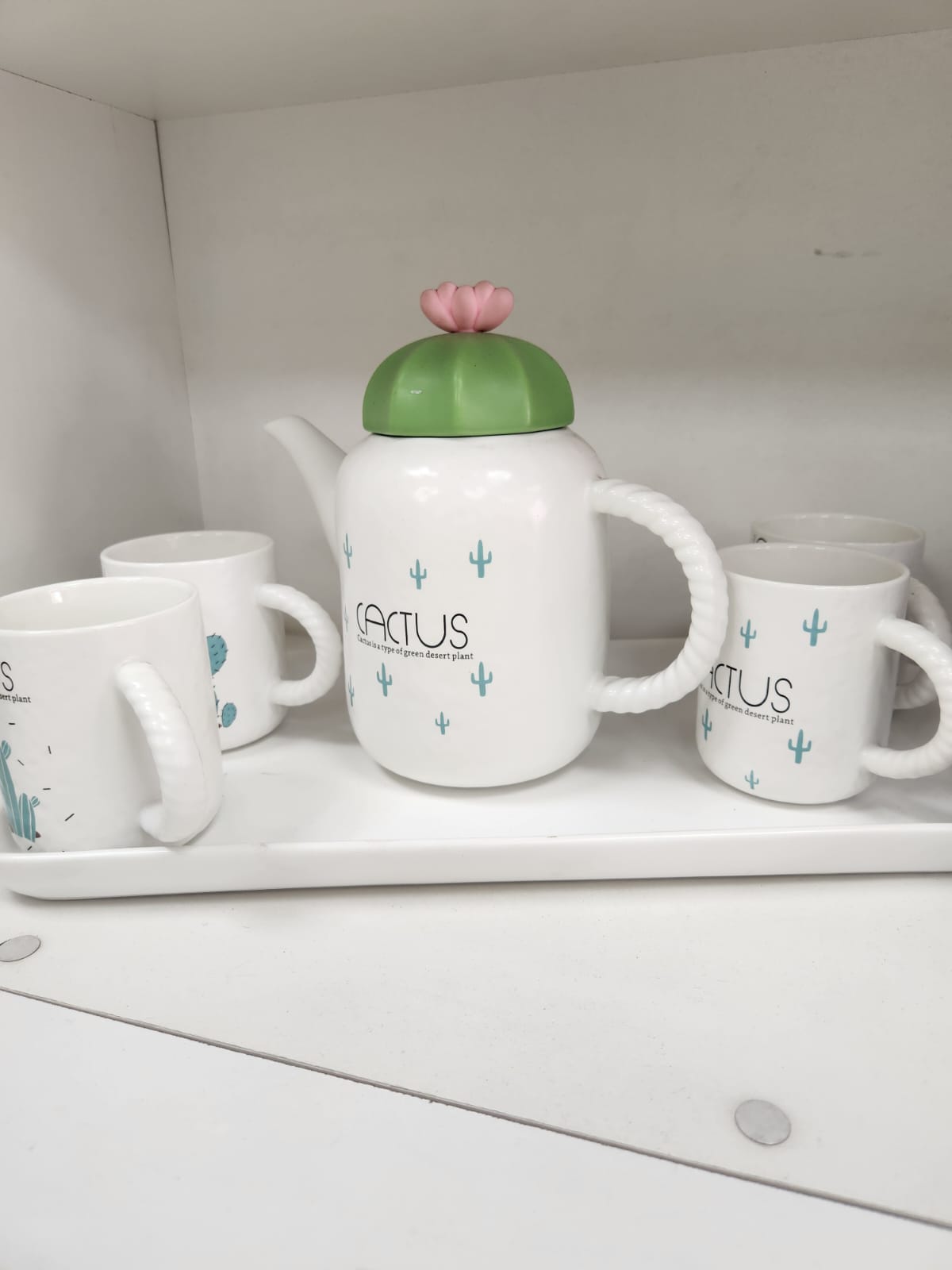 juego tetera cactus y tazas