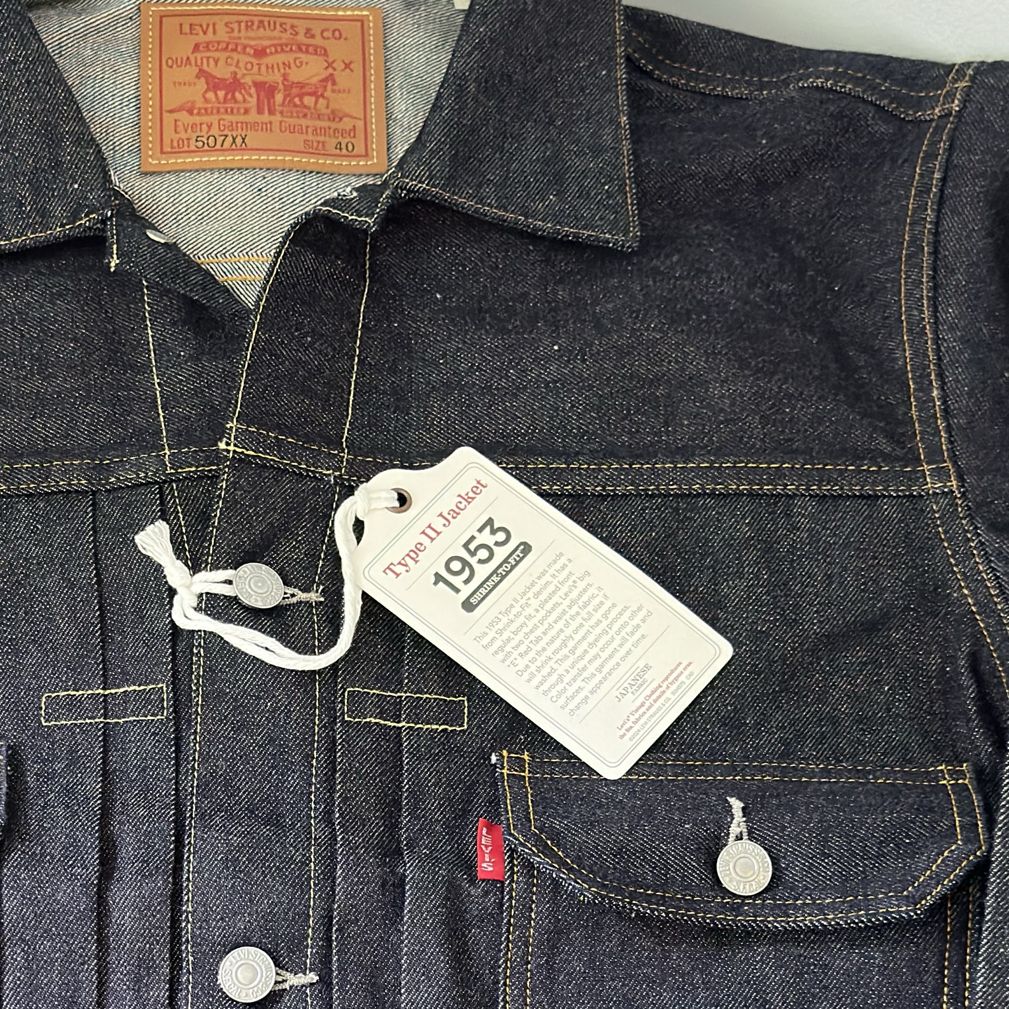 Levis Levis 1953 Type II Jacket Made in Japan