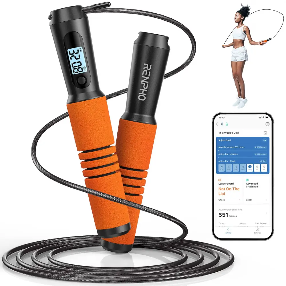 RENPHO Jump Rope with Counter Orange
