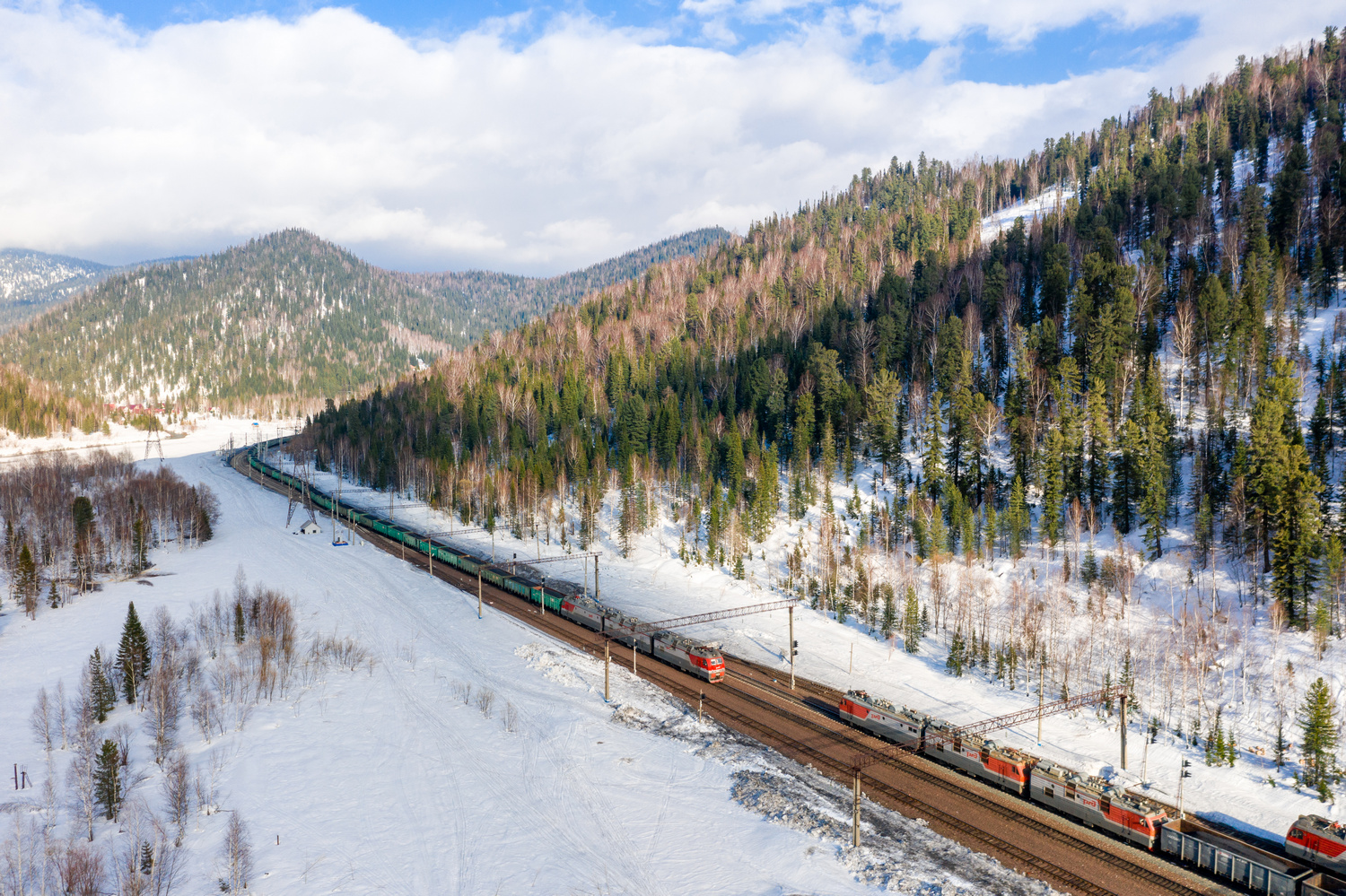 Транссибирская железная дорога зима