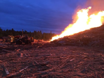 В Красноярском крае пожарные спасли поселок от огня