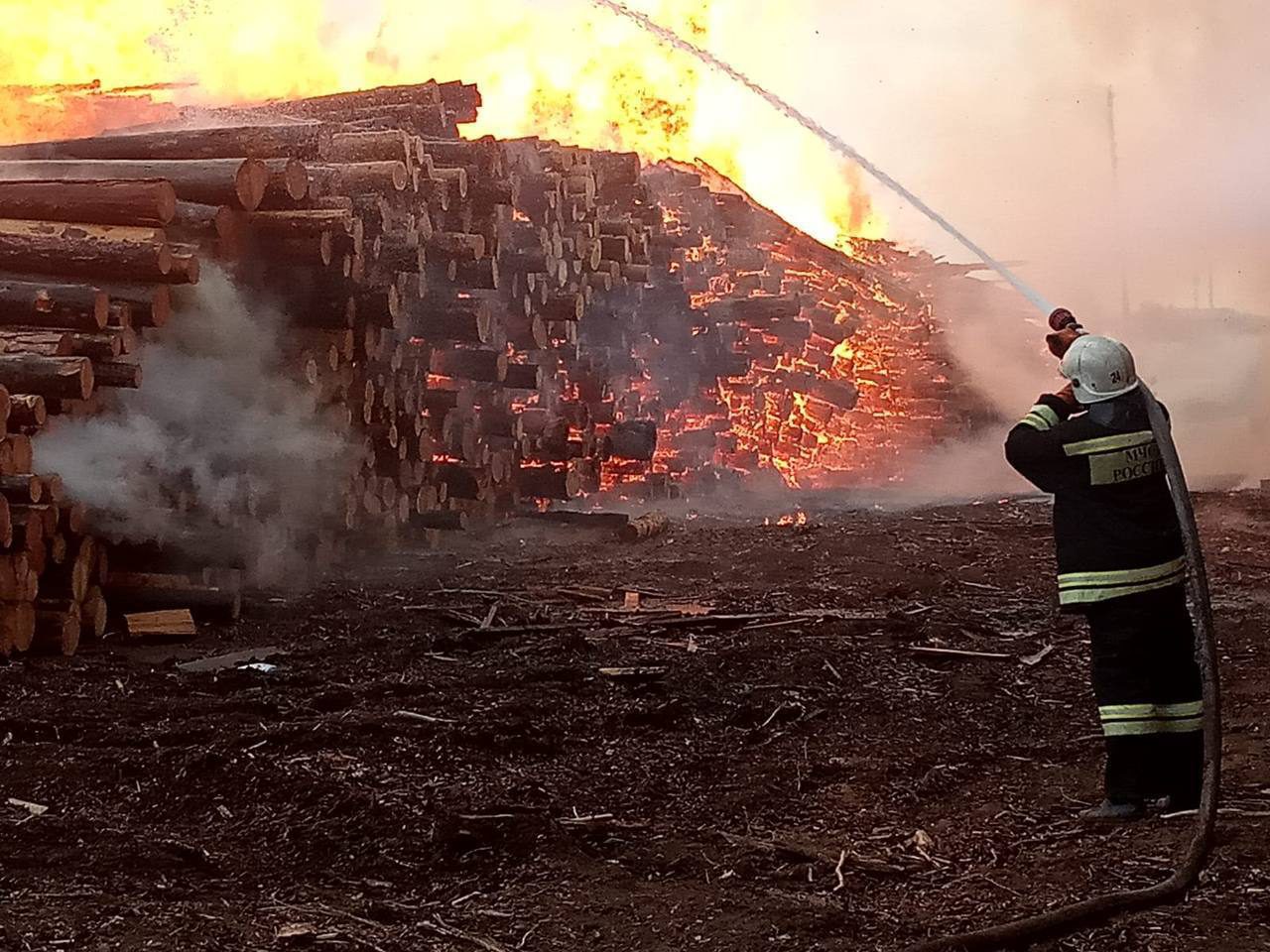 Пожар в Таежном Богучанского района